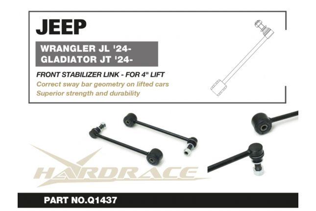 Hardrace - eesmine stabilisaatori lüli Jeep Wrangler, Wrangler unlimited, Gladiator