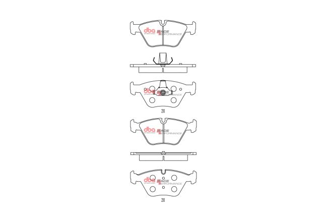 DBA - DB1522RP - DBA Racing Performance Brake Pads; Front