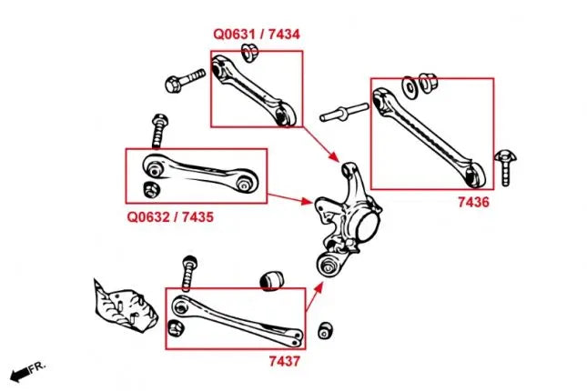 Hardrace - Rear Upper Front Arm Bmw