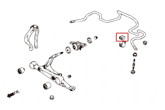 Hardrace - Front Stabilizer Bushing Honda Civic, Crx, Integra