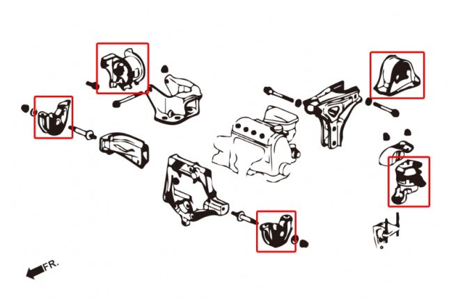 Hardrace - Harden Engine Mount Honda Civic