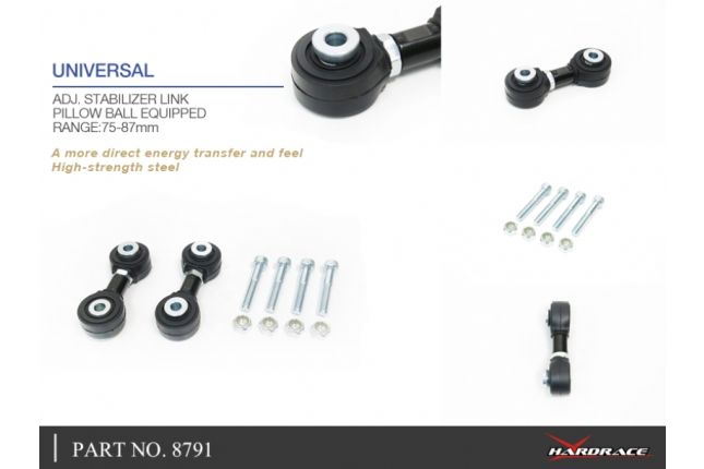 Hardrace - Universal Adj. Stabilizer Link Honda Civic