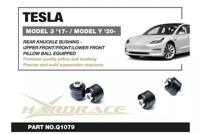 Hardrace - Rear Knuckle Bushing - Upper Front/front/lower Front Tesla Model 3, Model y