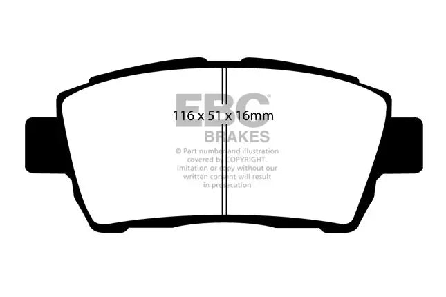 EBC - DP41295R - EBC Yellowstuff Brake Pads; Front