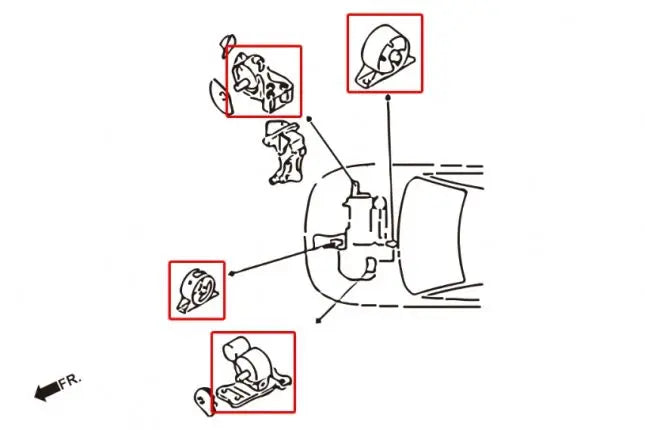 Hardrace - Harden Engine Mount Mitsubishi Lancer mirage