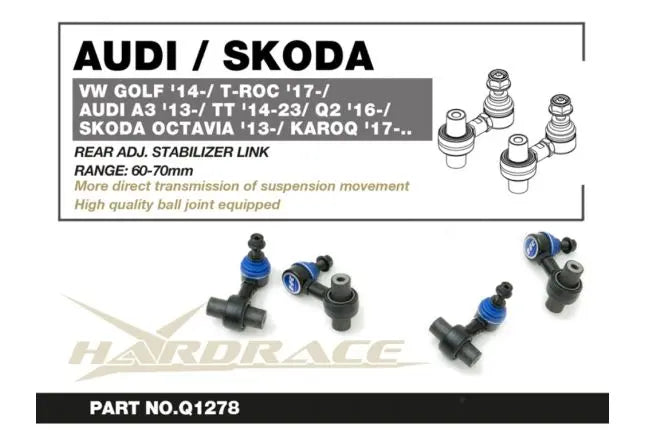 Hardrace – tagumine reguleerija Stabilisaator Volkswagen, Audi, Skoda