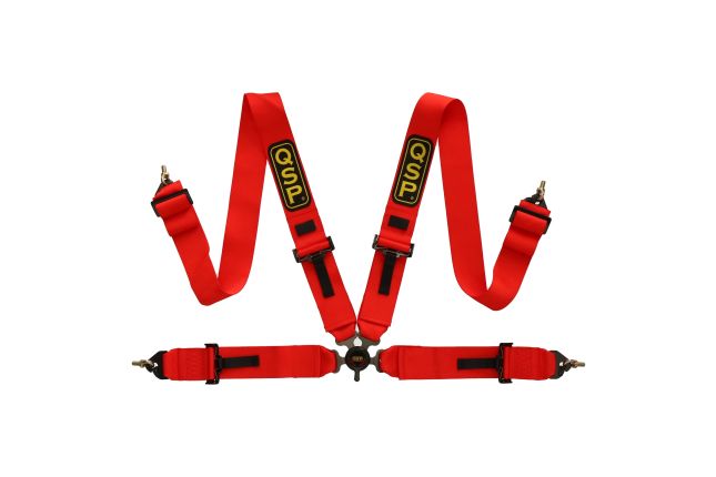 QSP - Seat Belt 4-P 3/3 - NON FIA - Red