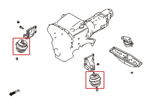 Hardrace - Tugevdatud mootorikinnitus Infiniti G-seeria, Nissan Skyline, Z-seeria