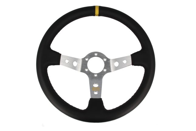 QSP - sports steering wheel leather - 350 mm - deep 90 mm