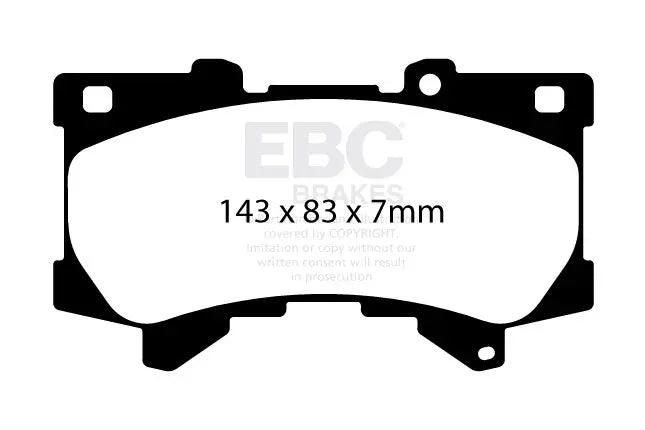 EBC - DP42463R - EBC Yellowstuff Brake Pads; Front
