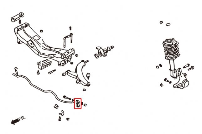 Hardrace - tugevdatud esistabilisaatori hoobade komplektid Subaru Foresterile, Imprezale, Legacyle/Outbackile