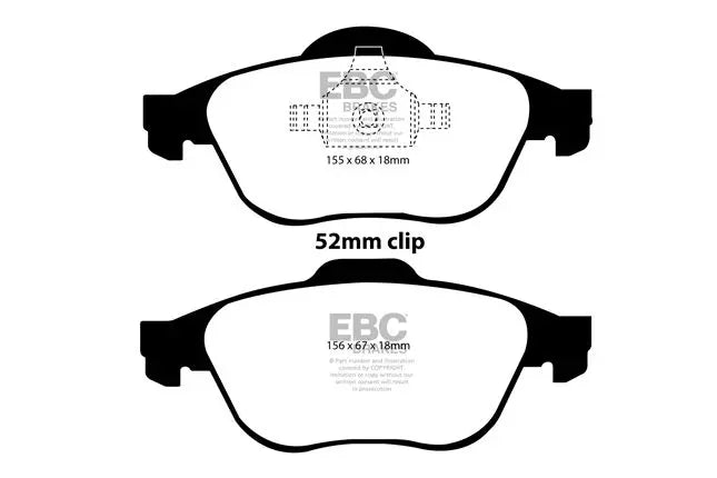 EBC - DP41394R - EBC Yellowstuff Brake Pads; Front
