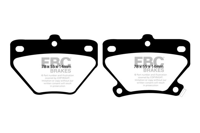 EBC - DP21326 - EBC Greenstuff 2000 Brake Pads; Rear