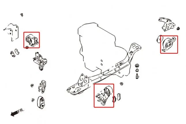 Hardrace - Reinforced Engine Mount Nissan March