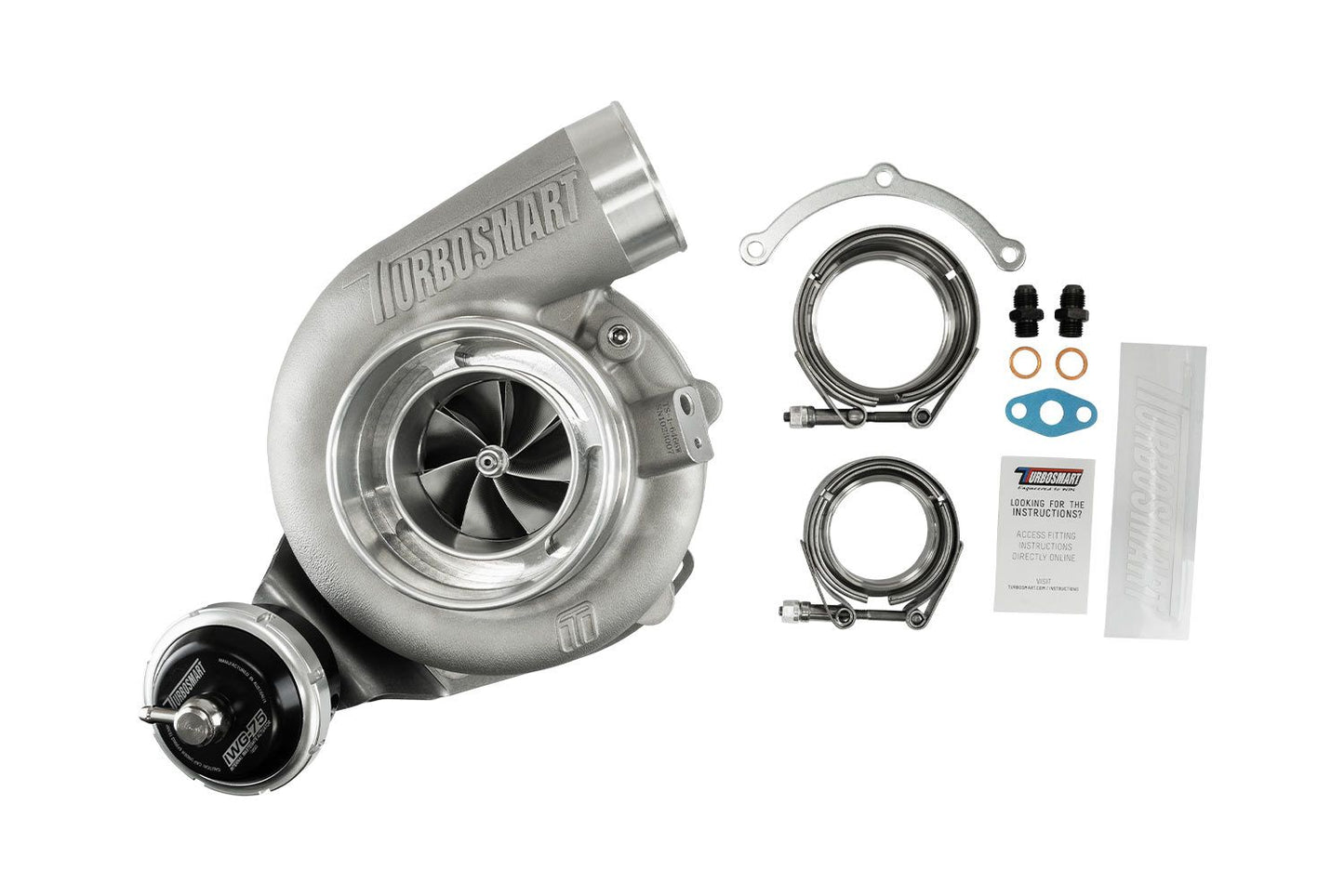 Turbosmart - TS-2 Turbocharger (Water Cooled) 6466 V-Band 0.82AR Internally Wastegated - TS-2-6466B-VB082I