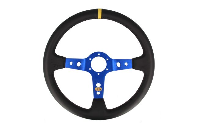 QSP - sports steering wheel leather - 350 mm - deep 90 mm
