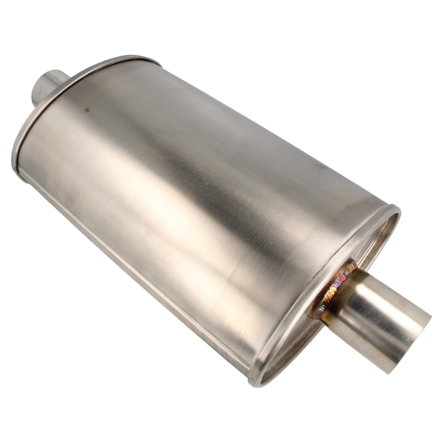 QSP - Stainless Steel Exhaust Silencer Oval - 63.5mm - 2.5 inch