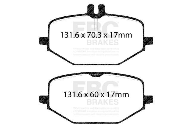 EBC - DP42427R - EBC Yellowstuff Brake Pads; Rear