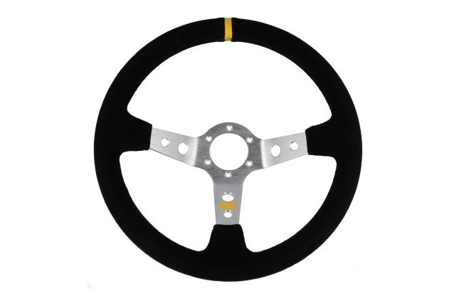 QSP - sports steering wheel suede - 350 mm - deep 90 mm