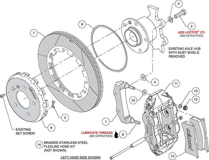 Wilwood - 140-16017 - Wilwood Big Brake Kit - Rear - 330x25mm Bi-Slotted - Superlite 4R Anodized - WIL-140-16017
