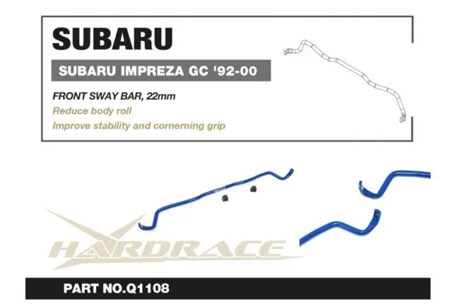 Hardrace - Front Sway Bar Subaru Impreza