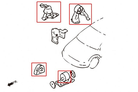 Hardrace - tugevdatud mootorikinnitus Mitsubishi Lancer Mirage'ile