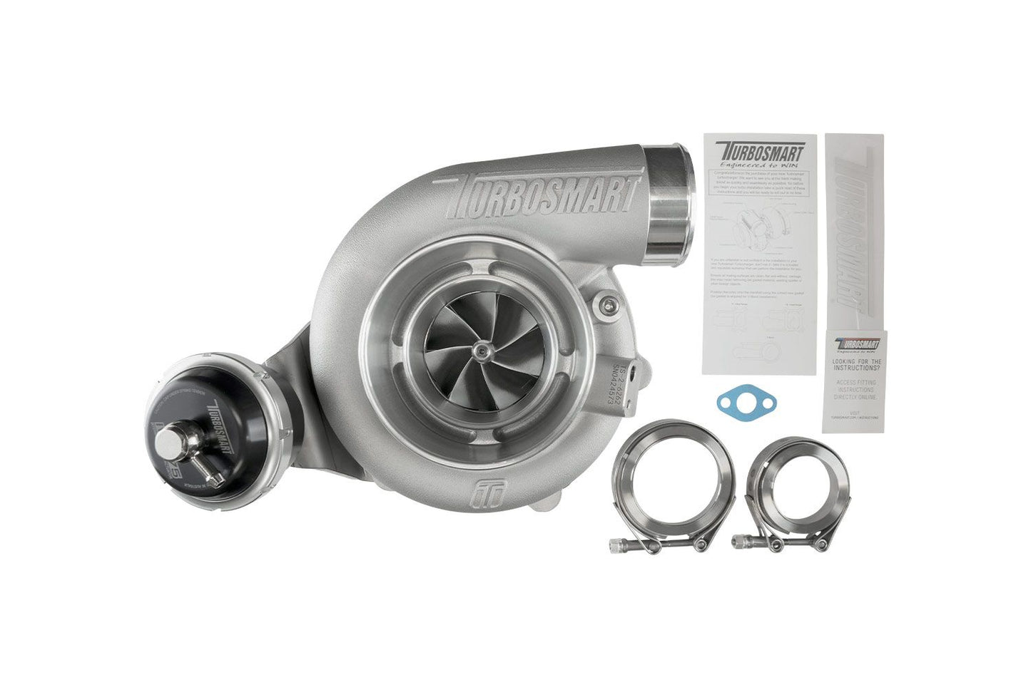 Turbosmart - TS-2 Turbocharger (Water Cooled) 6262 V-Band 0.82AR Internally Wastegated - TS-2-6262B-VB082I