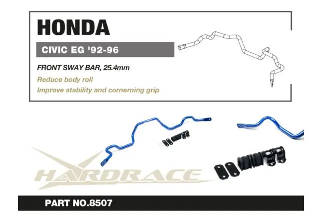Hardrace - eesmine stabilisaator Honda Civicule, Del Solile