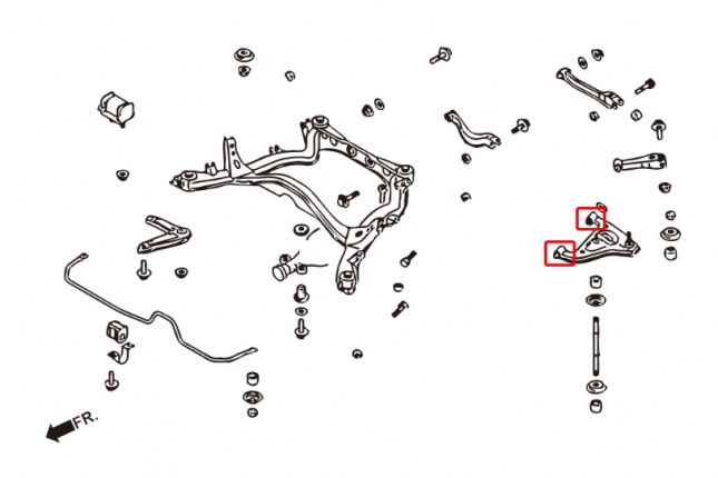 Hardrace - Rear Lower Control Arm Bushing Infiniti Q45, Nissan 240SX, Skyline