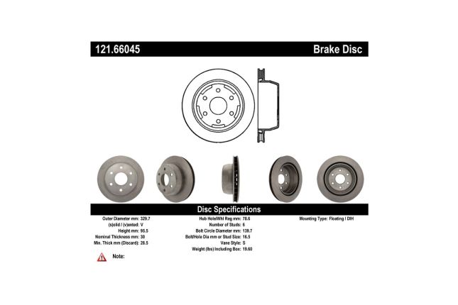 Centric - 121.66045 - C-Tek standardne piduriketta