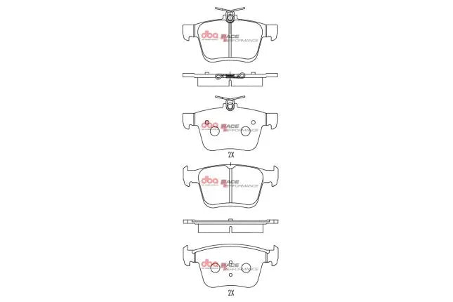 DBA - DB2384RP - DBA Racing Performance Brake Pads; Rear