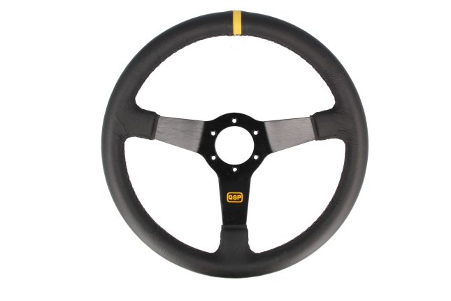 QSP - sports steering wheel leather - 350 mm - deep 70 mm