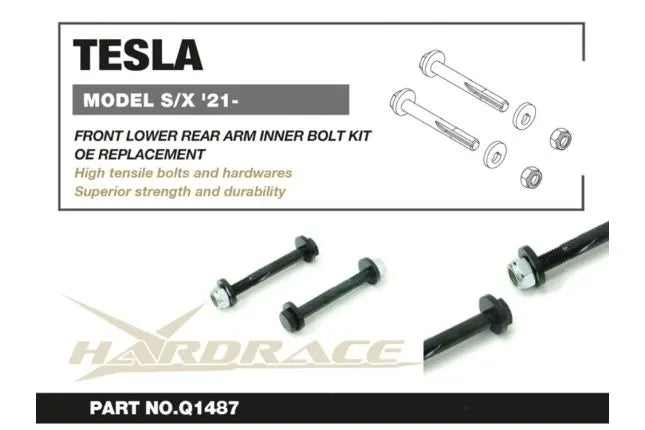 Hardrace - eesmise ja alumise tagumise hoova nukkvõlli polt Tesla Model s, Model x