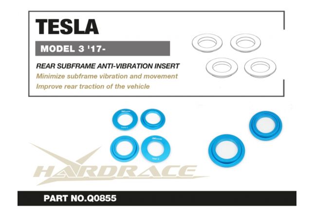 Tesla Model 3 tagumise alusraami vibratsioonisummutusdetail