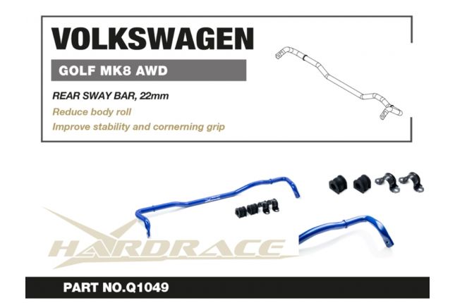 Hardrace - Rear Sway Bar Volkswagen Golf r