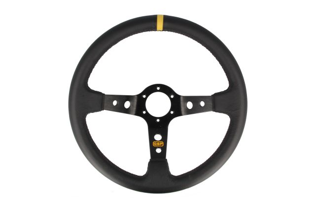 QSP - sports steering wheel leather - 350 mm - deep 90 mm