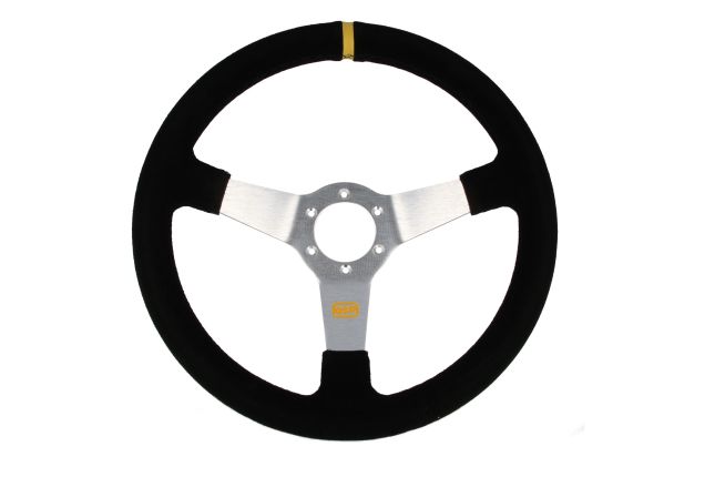 QSP - sports steering wheel suede - 350 mm - deep 70 mm
