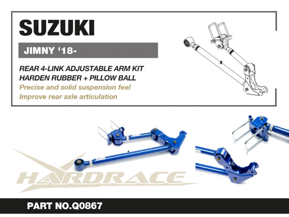 Hardrace - Rear 4-link Arm Kit Suzuki Jimny - Q0867