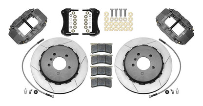 Wilwood - 140-16005 - Wilwood Big Brake Kit - Front - 332x32mm Bi-Slotted - Forged Superlite 6R Anodized - WIL-140-16005
