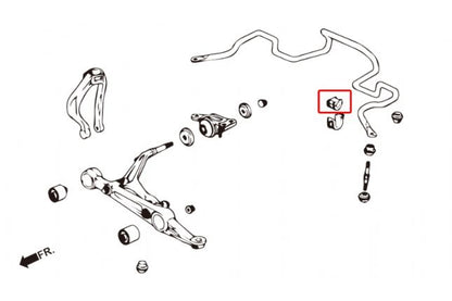 Hardrace - eesmise stabilisaatori puks Honda Civic, Crx, Integra