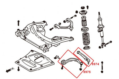 Hardrace - esimene ja alumine õõtshoob - tagumine õõtshoob BMW 5. seeria, 6. seeria
