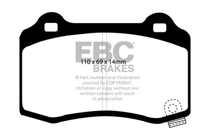 EBC - DP21788 - EBC Greenstuff 2000 piduriklotsid; tagumine