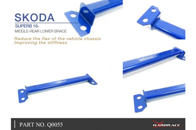 Hardrace - Middle-rear Lower Brace Skoda Superb - Q0055
