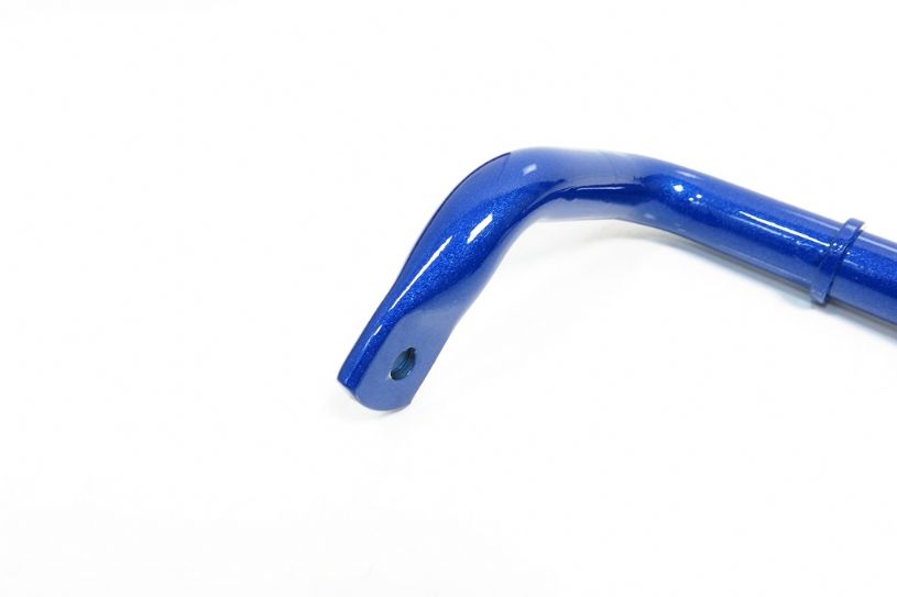 Blue metal pipe on a white background