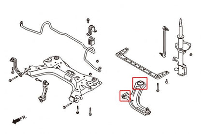 Hardrace - esi- ja alumise õõtshoova puks Nissan Cube, Livina, Tiida