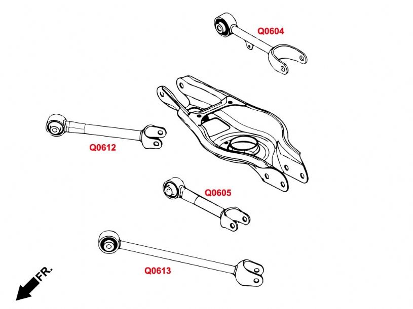 Hardrace - Rear Camber Kit Tesla Model 3 - Q0604