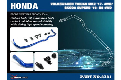 Hardrace - Front Sway Bar Skoda Kodiaq, Superb, Volkswagen Golf r, Tiguan - 8781

