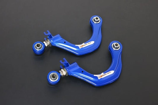 Two blue control arms on a black background