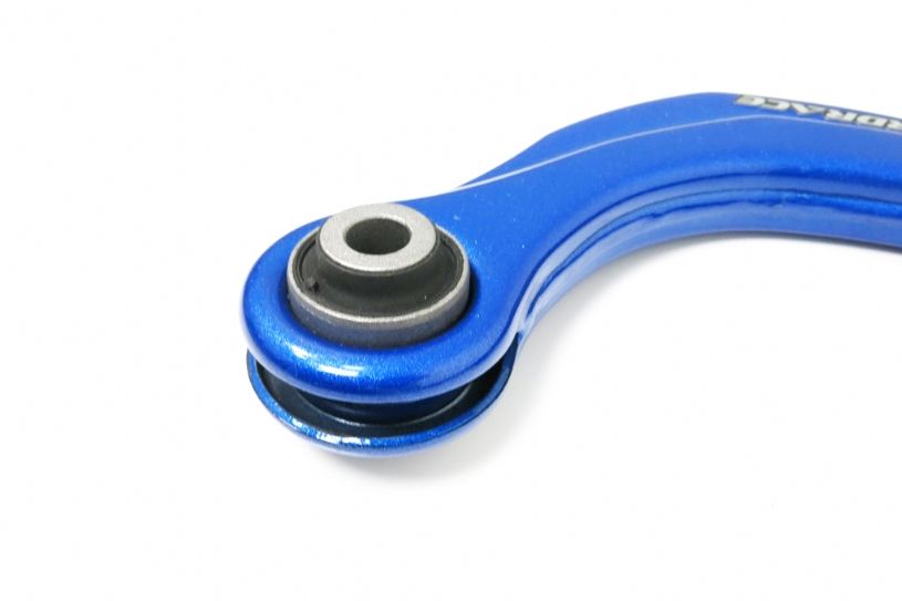 Blue metal linkage with a white background