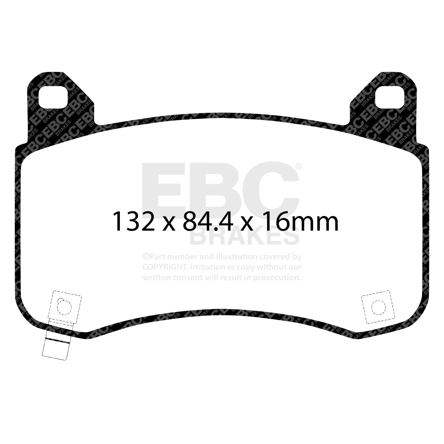 EBC - DP42418R - EBC Yellowstuff Brake Pads; Front